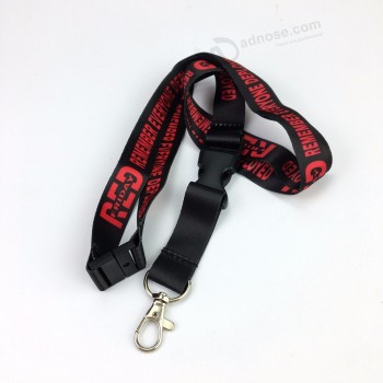 fashion polyester heat transfer lanyards with logo attached