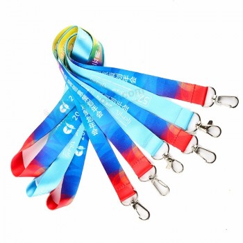 custom sublimation printing polyester lanyard ribbon with safety release
