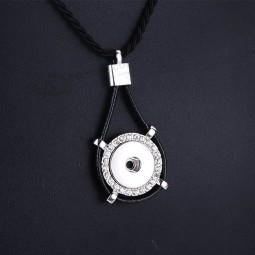 18mm Snap Pendant Long Necklace lanyard Snap Necklace for women