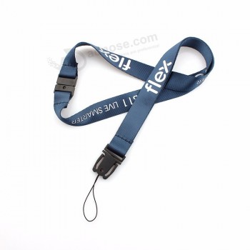 cordón de nylon personalizado titular cordón azul marino