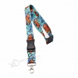 customized sublimation polyester white printing blank webbing badge holder lanyard In rolls