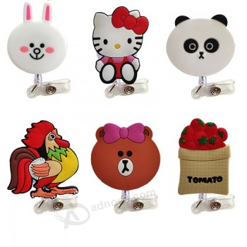 New cartoon colorful retractable plastic badge holders with lanyard