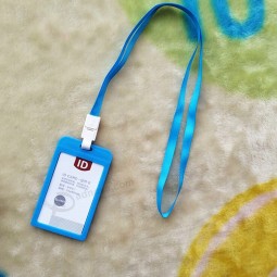 PP ID card holder candy colors name Tag exhibition cards business badge holder with lanyard school office supplies