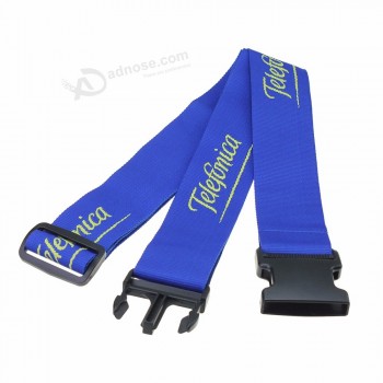 jacquard technical fashion adjustable luggage straps with plastic buckle