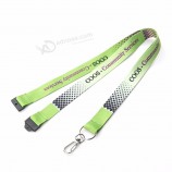 New Design Flat Woven Logo Polyester Lanyard