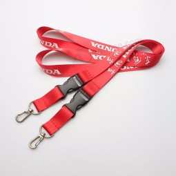 Fashion style polyester material customised personalized polyester print badge holder lanyard