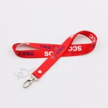 Fashion printed polyester badge holder lanyards with logo custom