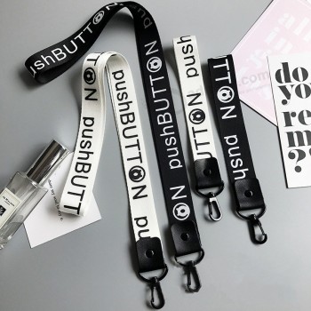 2019 moda parole cordini bianchi neri per chiavi cinturini per telefono cellulare multifunzione portachiavi portachiavi cordino da polso / tracolla