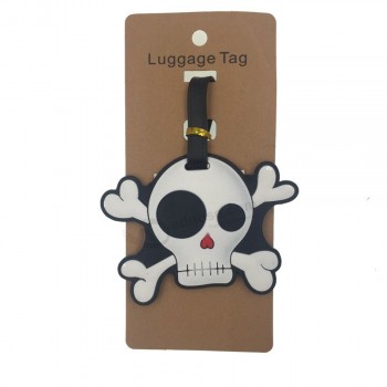 customized silicone cartoon luggage label ID address holder baggage