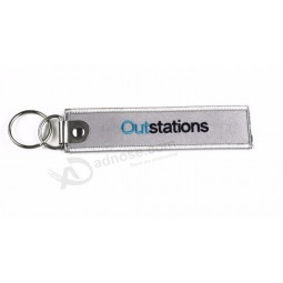 Top quality personalized gift woven textile keyring