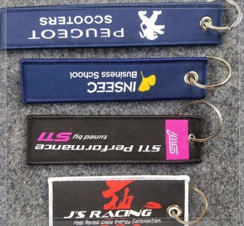 wholesale custom high quality woven Key ring