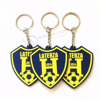 factory price 2d custom shaped soft rubber pvc keychain