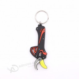 kinds of shape Custom 2d 3d soft silicone personalised keyrings with logo