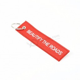 Custom wholesale crew embroidery key holder canada souvenir airplane cool keychains tag