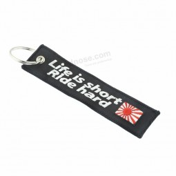Custom embroidered personalized keychain/key tag/jet tags