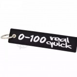 Kingdkey Factory Custom Flight Embroidery personalized keychains tag with Your Own Logo