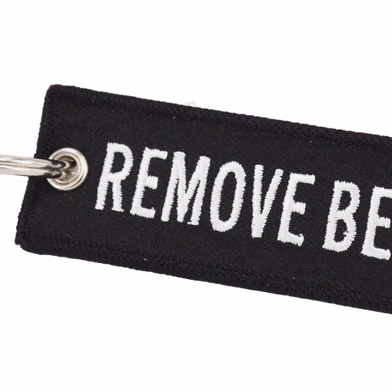 金奇工厂定制航班刺绣钥匙扣带有您自己徽标的编织钥匙扣