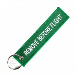 Factory Fashionable High Quality Free Samples Custom Woven personalized keychains tag