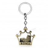 Fashion Keychain Roman Colosseum Keychain Rome Italy Crown Pendants