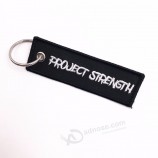 Wholesale Cheap Design Custom  Logo Embroidery Fabric Keychains/Embroidery Keyring/Embroidery Key Tag