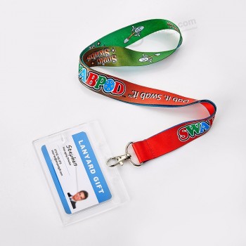 Huacheng agradável impressão por sublimação cordão atacado ID card cordão para chaves com gancho de metal