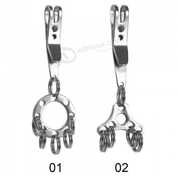 Carabiner Keychain Key Ring Clip Hook Stainless Buckle