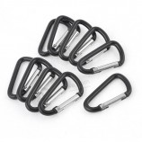 moschettone nero in lega di alluminio anello portachiavi moschettone fabbrica gancio