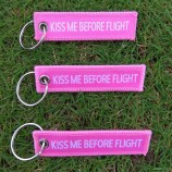 Rosa Kuss 5pcs ich vor Flug keychains 7.7 * 2cm Gepäckanhänger-Autoschlüsselringflugbegleitergeschenke Schlüsselkette für Frauen