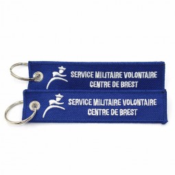 Custom  polyester embroidery keychain