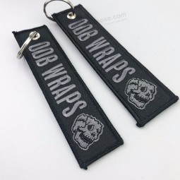 Custom fabric hot selling Promotion Flight Embroidery Keychain