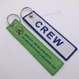 Customized Personalized Fabric Patch Woven Embroidery Keychain
