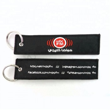 key holder airplane embroidered logo embroidery keychain