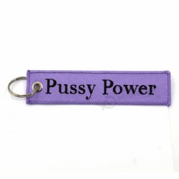 Wholesale Cheap Custom Polyester Embroidery  Keychain