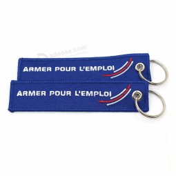 polyester strap cheap promotional keychains