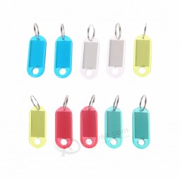 Whyolesale 10PCS New Transparent Plastic Luggage ID Label Key Tags Keychains Keyring Tags Bags Accessories