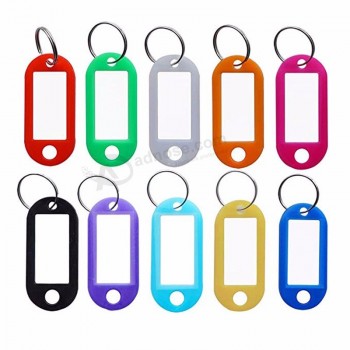 2000 Stück Schlüsselanhänger mit Ring-ID-Tags für Schlüsselbund Männer Kinder Haustiergepäcktasche mit Etikettenfenster in verschiedenen Farben
