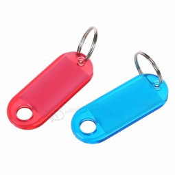 Crystal Clear Colorful Key ID Label Tags,100 Pcs
