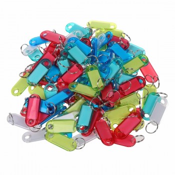 Wholesale cusotm Crystal Clear Colorful Key ID Label Tags,100 Pcs