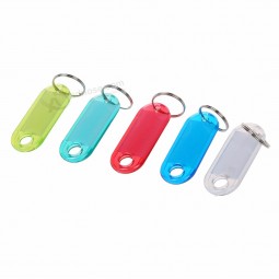 Hot Crystal Clear Colorful Key ID Label Tags,100 Pcs