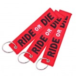 Double Sided Embroidery Key Chain Luggage Tags Factory direct