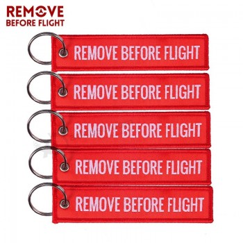 Flug gewebt Schlüsselanhänger spezielle Gepäck Label Schlüsselanhänger zum Verkauf