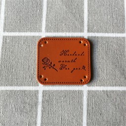 Handmade Leather Labels Flower Anchor Key label