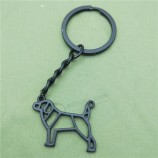 Neue beagle schlüsselanhänger mode geometrische schmuck beagle auto schlüsselbund tasche schlüsselanhänger für frauen männer