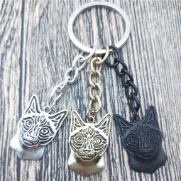 New Siamese Cat Key Chains Fashion Pet Cat Jewellery Trendy Siamese Cat Car Keychain Bag Keyring For Women Men