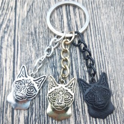 New Siamese Cat Key Chains Fashion Pet Cat Jewellery Trendy Siamese Cat Car Keychain Bag Keyring For Women Men