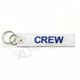 Fabric Key Tag Promotional  Embroidery Keychain Logo Custom