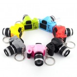 Mini Spielzeug Kamera Charme Schlüsselanhänger mit Blitzlicht Schlüsselbund Haken