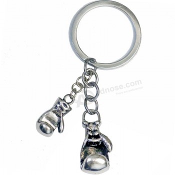 aangepaste metalen ornament joker bokshandschoenen sleutelhanger en sleutelhanger