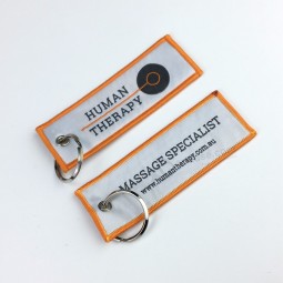 Promotional custom woven key chain customized key ring