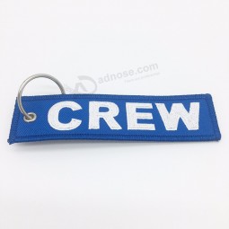Hot sales customized colorful logo embroidery keychain